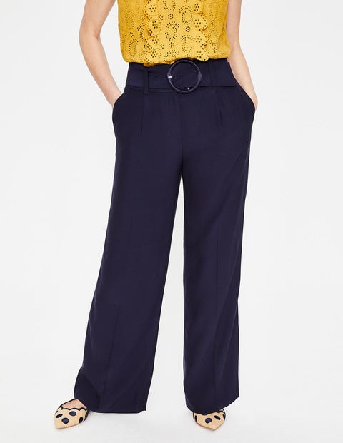Carrick Wide Leg Trousers - Navy Carrick Wide Leg Trousers - Navy