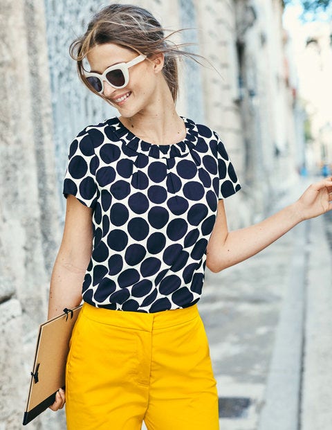 Carey Top - Navy Spot Carey Top - Navy Spot