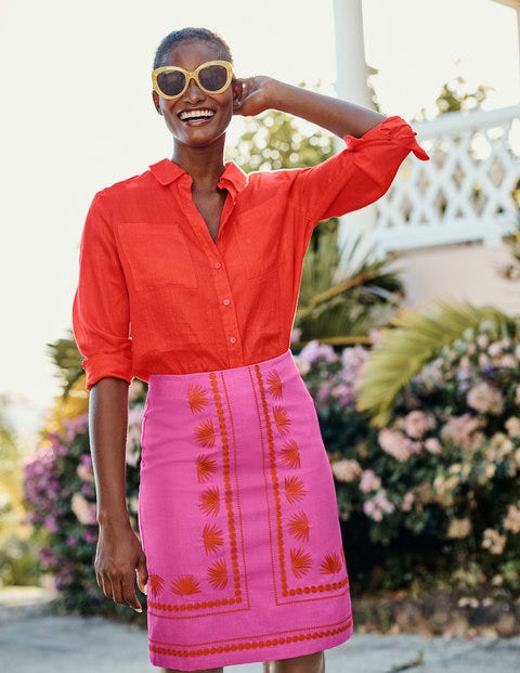 Linen Shirt - Red Pop Linen Shirt - Red Pop
