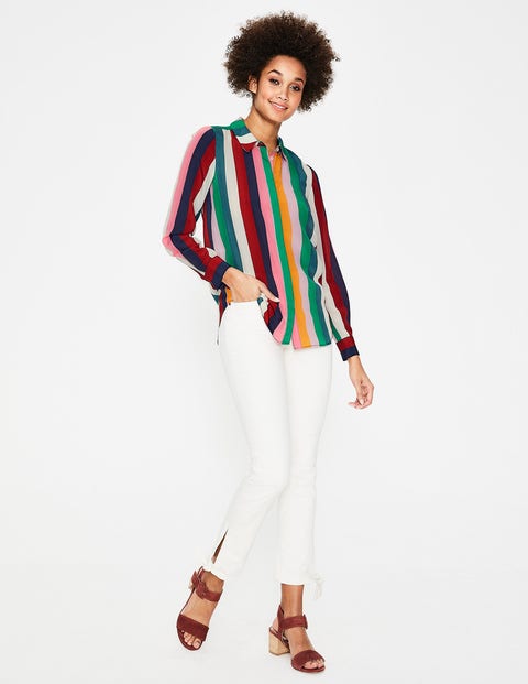 The Silk Shirt - Multi Stripe The Silk Shirt - Multi Stripe
