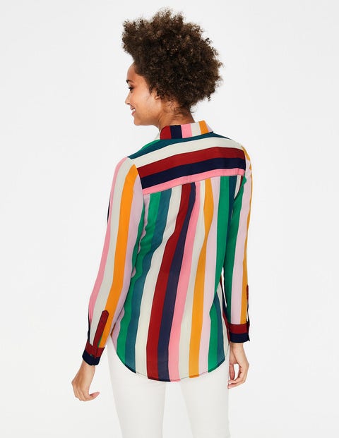 The Silk Shirt - Multi Stripe The Silk Shirt - Multi Stripe