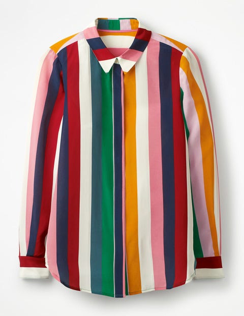 The Silk Shirt - Multi Stripe The Silk Shirt - Multi Stripe