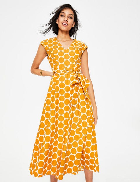 Tori Midi Dress - Ivory & Yellow Brand Spot Tori Midi Dress - Ivory & Yellow Brand Spot