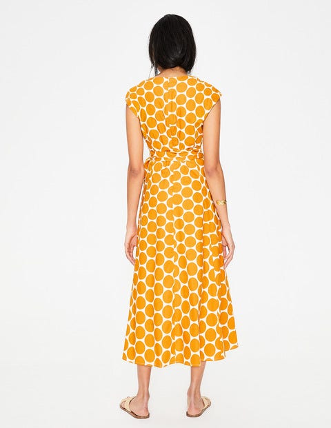 Tori Midi Dress - Ivory & Yellow Brand Spot Tori Midi Dress - Ivory & Yellow Brand Spot