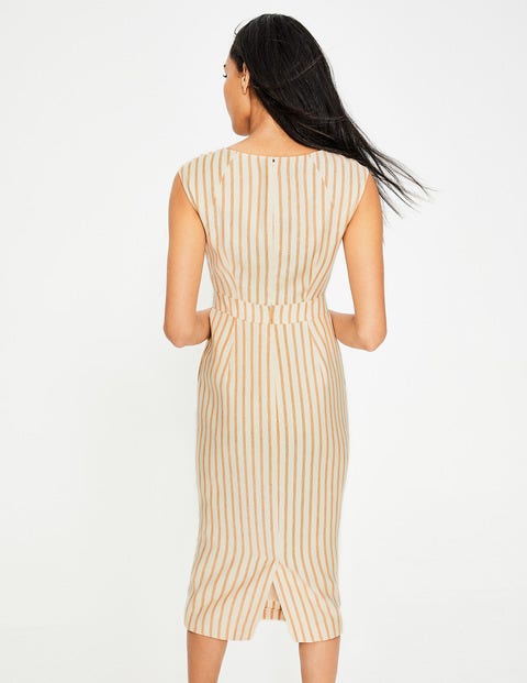 Frances Midi Dress - Yellow Ochre Stripe Frances Midi Dress - Yellow Ochre Stripe