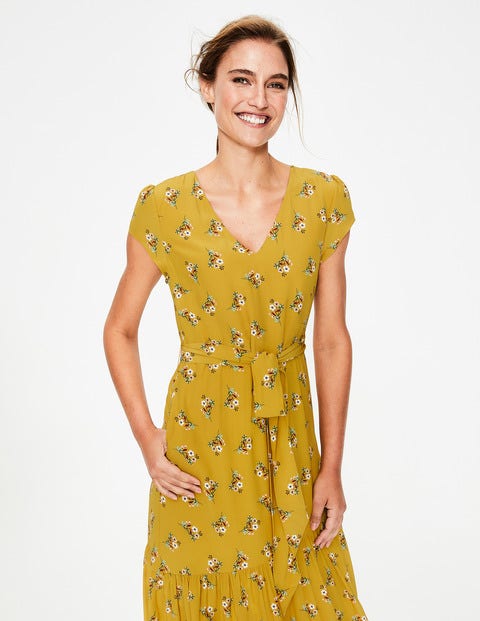Amy Midi Dress - Dijon Wild Posy Amy Midi Dress - Dijon Wild Posy