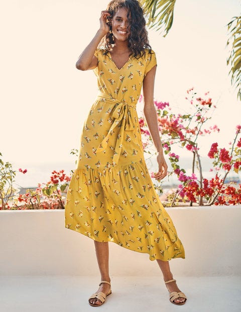 Amy Midi Dress - Dijon Wild Posy Amy Midi Dress - Dijon Wild Posy