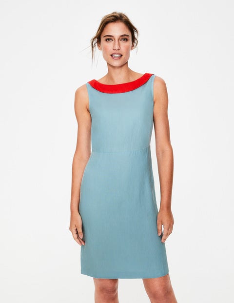 blue linen dress uk