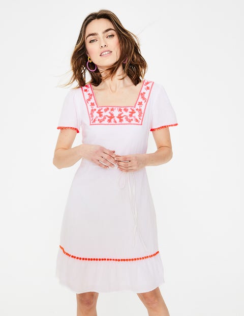 Bernadette Embroidered Dress - White Bernadette Embroidered Dress - White