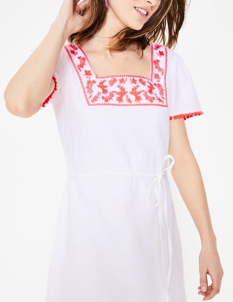 Bernadette Embroidered Dress - White Bernadette Embroidered Dress - White