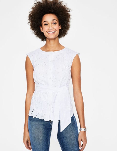 Claudette Broderie Top - White Claudette Broderie Top - White
