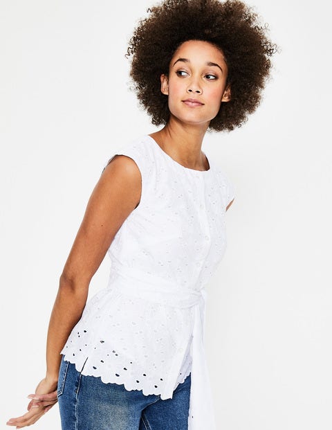 Claudette Broderie Top - White Claudette Broderie Top - White