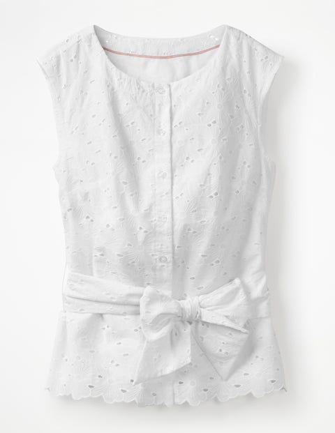 Claudette Broderie Top - White Claudette Broderie Top - White