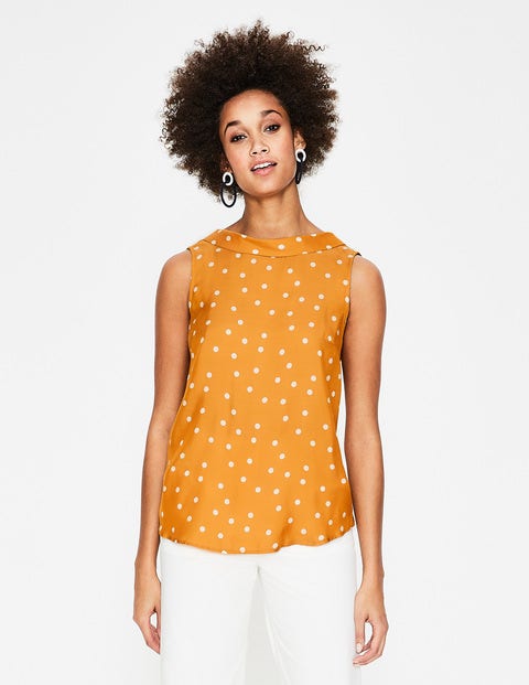 Adriana Top - Ochre Scattered Dot Adriana Top - Ochre Scattered Dot