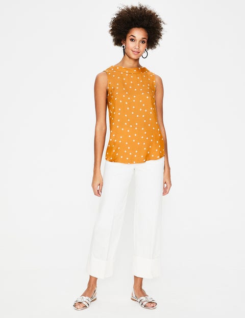 Adriana Top - Ochre Scattered Dot Adriana Top - Ochre Scattered Dot