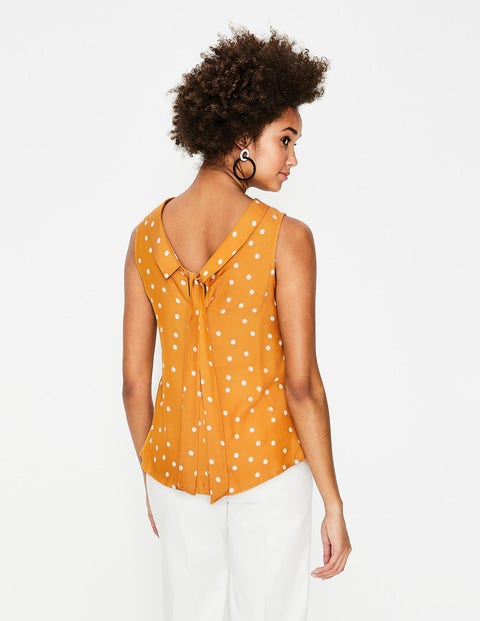 Adriana Top - Ochre Scattered Dot Adriana Top - Ochre Scattered Dot
