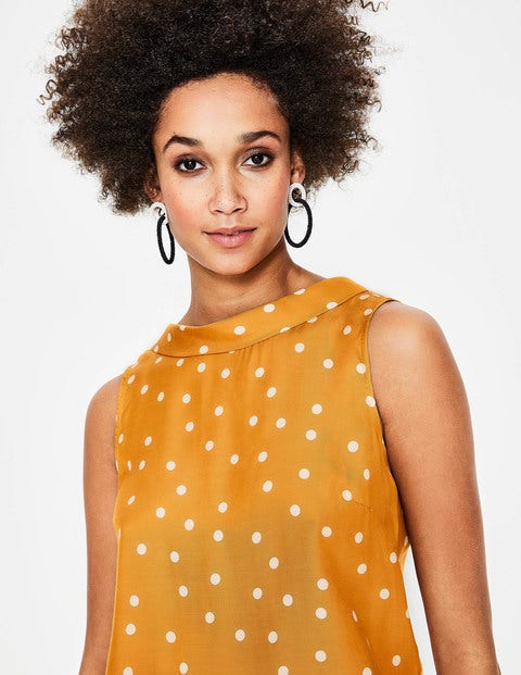 Adriana Top - Ochre Scattered Dot Adriana Top - Ochre Scattered Dot