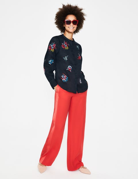 Claudia Embroidered Blouse - Navy Claudia Embroidered Blouse - Navy