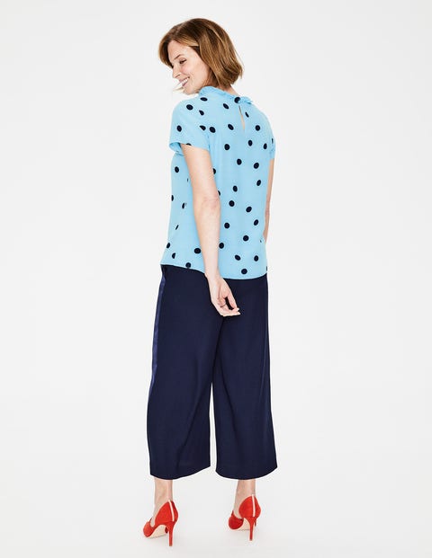 Amanda Top - Heron Blue Scattered Spot Amanda Top - Heron Blue Scattered Spot