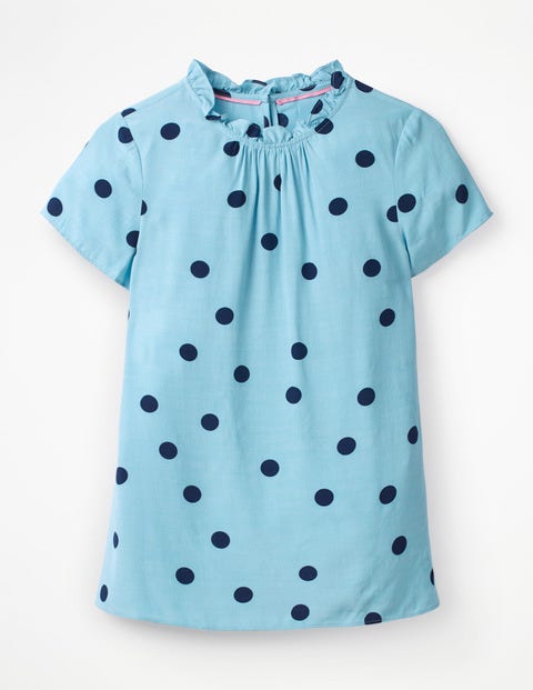 Amanda Top - Heron Blue Scattered Spot Amanda Top - Heron Blue Scattered Spot