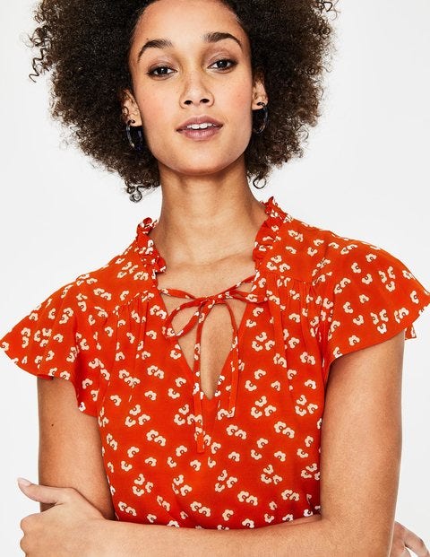 Angelica Top - Red Pop Daisy Cloud Angelica Top - Red Pop Daisy Cloud