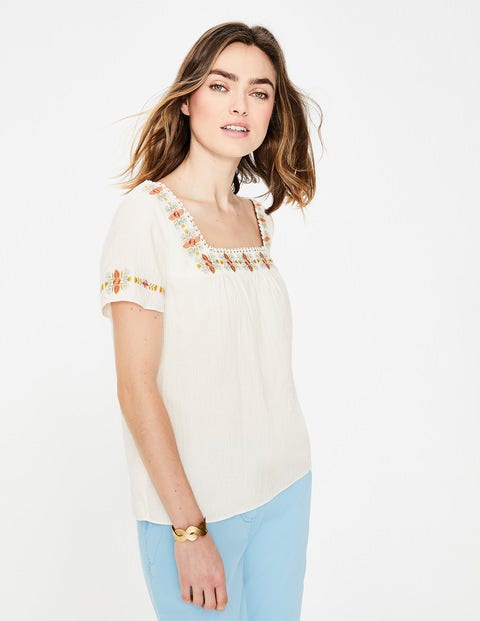 Clemmie Embroidered Top - Ivory Clemmie Embroidered Top - Ivory
