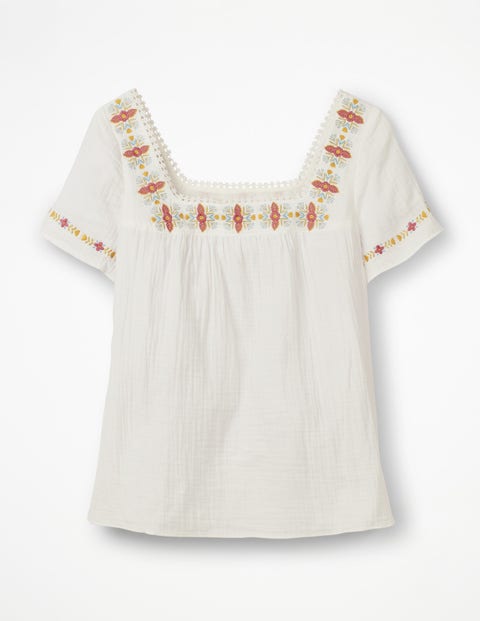 Clemmie Embroidered Top - Ivory Clemmie Embroidered Top - Ivory
