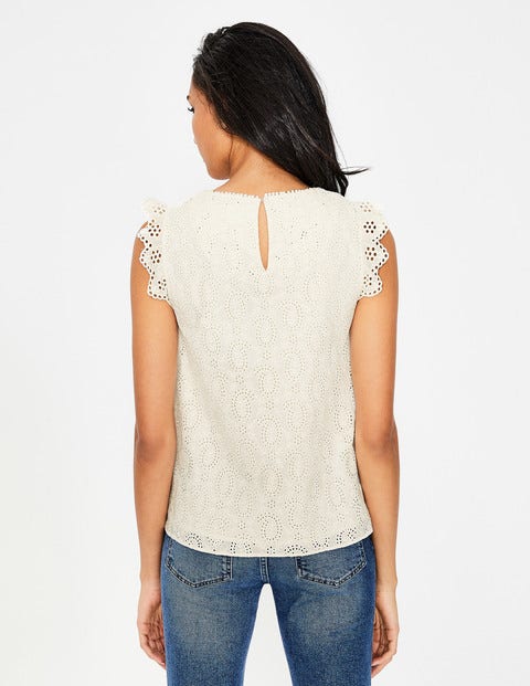Hallie Broderie Top - Ivory Hallie Broderie Top - Ivory