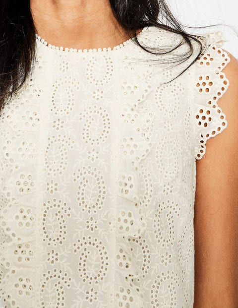 Hallie Broderie Top - Ivory Hallie Broderie Top - Ivory