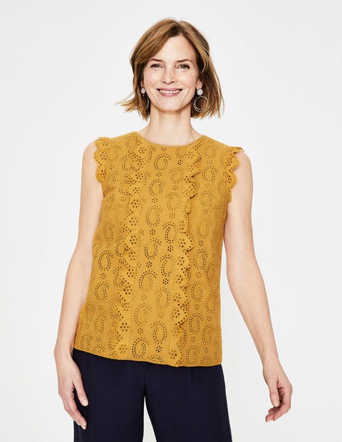 Hallie Broderie Top - Dijon Hallie Broderie Top - Dijon