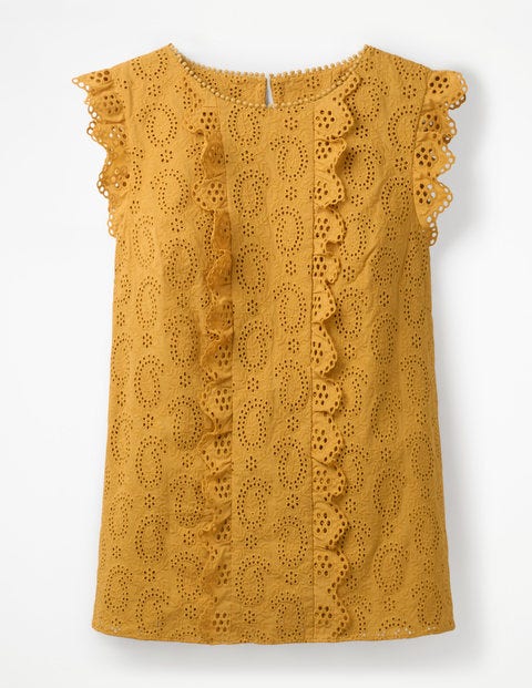 Hallie Broderie Top - Dijon Hallie Broderie Top - Dijon