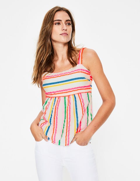Agnes Top - Rainbow Fluro Stripe Agnes Top - Rainbow Fluro Stripe