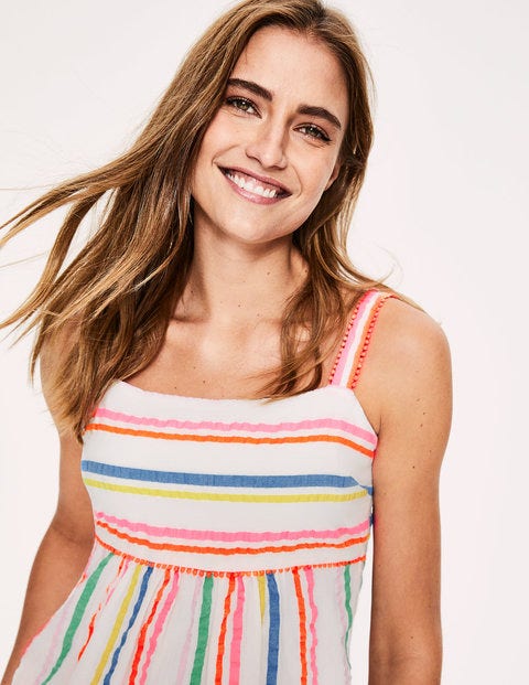 Agnes Top - Rainbow Fluro Stripe Agnes Top - Rainbow Fluro Stripe