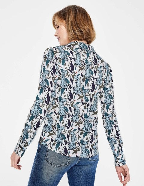 Chemisier Sierra - Motif Jungle Cheetah ivoire Chemisier Sierra - Motif Jungle Cheetah ivoire