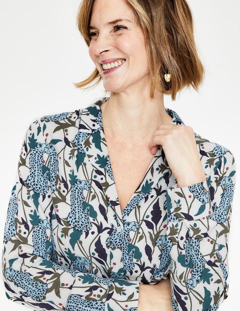 Sierra Blouse - Ivory Jungle Cheetah Sierra Blouse - Ivory Jungle Cheetah