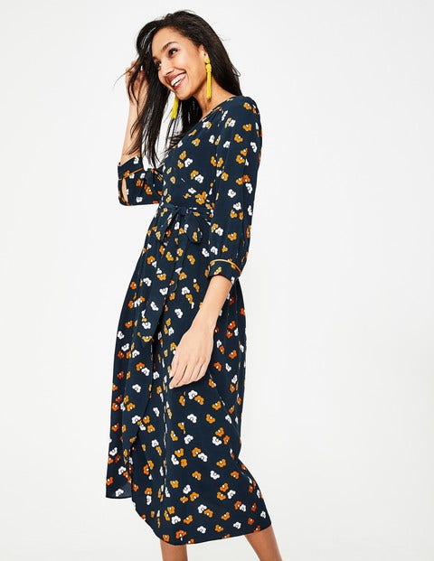 navy daisy dress