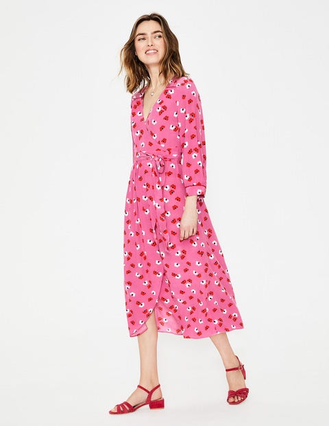 Floris Wrap Dress - Tickled Pink Daisy Cloud Floris Wrap Dress - Tickled Pink Daisy Cloud