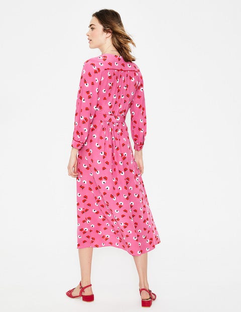 Floris Wrap Dress - Tickled Pink Daisy Cloud Floris Wrap Dress - Tickled Pink Daisy Cloud