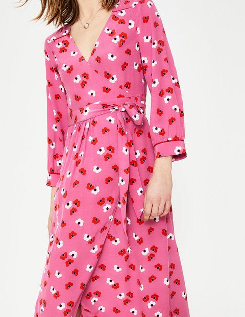 Floris Wrap Dress - Tickled Pink Daisy Cloud Floris Wrap Dress - Tickled Pink Daisy Cloud