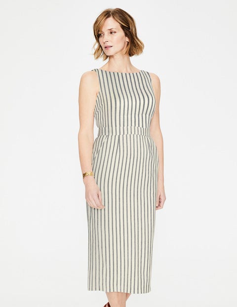 Maggie Midi Dress - Ivory & Navy Stripe Maggie Midi Dress - Ivory & Navy Stripe