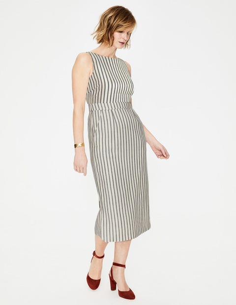 Maggie Midi Dress - Ivory & Navy Stripe Maggie Midi Dress - Ivory & Navy Stripe