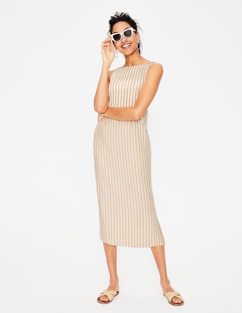 Maggie Midi Dress - Yellow Ochre Stripe Maggie Midi Dress - Yellow Ochre Stripe
