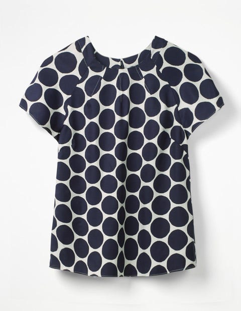 Daria Oberteil - Naturweiß und Navy, Marken-Tupfen Daria Oberteil - Naturweiß und Navy, Marken-Tupfen