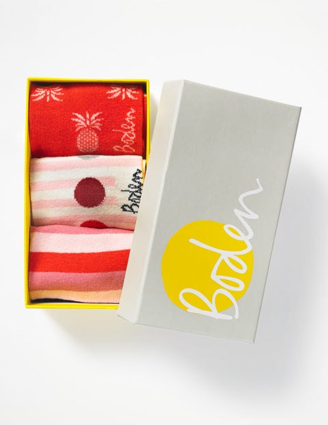 Three Pack Socks - Red Pop Three Pack Socks - Red Pop
