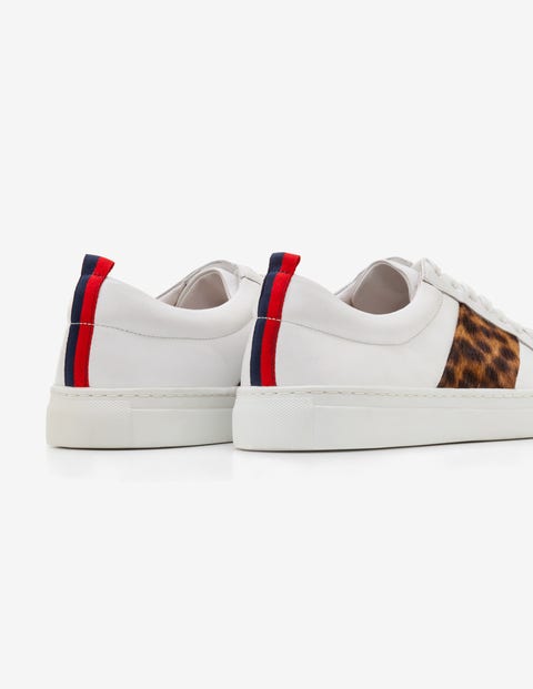 Classic Sneakers - White and Tan Leopard Classic Sneakers - White and Tan Leopard