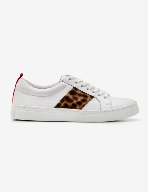 Classic Sneakers - White and Tan Leopard Classic Sneakers - White and Tan Leopard