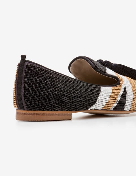 Evelina Beaded Slippers - Union Jack Evelina Beaded Slippers - Union Jack