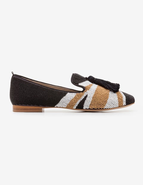 Evelina Beaded Slippers - Union Jack Evelina Beaded Slippers - Union Jack