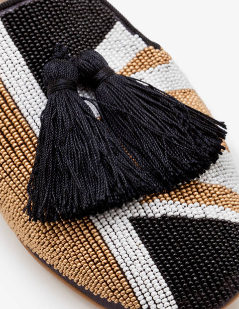 Evelina Beaded Slippers - Union Jack Evelina Beaded Slippers - Union Jack