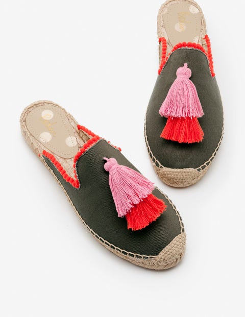 Leila Backless Espadrilles - Khaki Leila Backless Espadrilles - Khaki